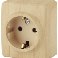 11-2204-11 Розетка 2P+E Schuko со шторками 16A-250В IP20 ОП Эра Эксперт сосна