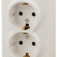 11-2206-02 Розетка 2х2P+E Schuko со шторками 16A-250В IP20 ОП Эра Эксперт сл.кость (12/120/