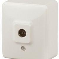 Розетка ТВ одиночная ОП IP20 Эра Эксперт сл.кость