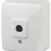 Розетка ТВ одиночная ОП IP20 Эра Эксперт белый