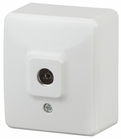 Розетка ТВ одиночная ОП IP20 Эра Эксперт белый