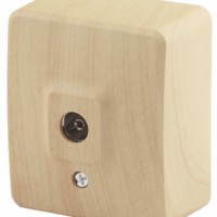 Розетка ТВ одиночная ОП IP20 Эра Эксперт сосна