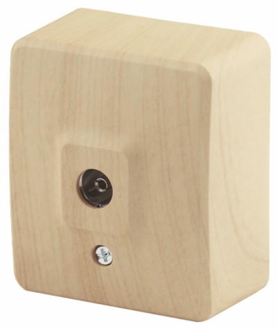 Розетка ТВ одиночная ОП IP20 Эра Эксперт сосна