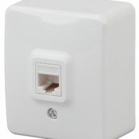 Розетка ТФ RJ11 ОП IP20 Эра Эксперт белый