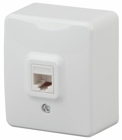 Розетка ТФ RJ11 ОП IP20 Эра Эксперт белый