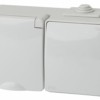 11-7601-03 Блок розетка+выкл. гориз. IP65 16A(10AX)-250В ОП Эра Эксперт серый