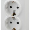 11А-2206-01 Розетка 2х2P+E Schuko со шторками 16A-250В ОП Эра Эксперт Al+Cu белый