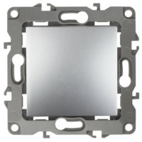 Выключатель 1кл. 10АХ-250В IP20 механизм 12 алюминий Эра 12-1001-03