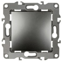 Выключатель 1кл. 10АХ-250В IP20 механизм 12 графит Эра 12-1001-12