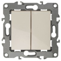 Выключатель 2кл. 10АХ-250В IP20 механизм 12 сл.кость Эра 12-1004-02