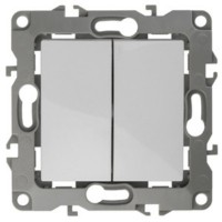 Выключатель 2кл. 10АХ-250В IP20 механизм 12 белый Эра 12-1004-01