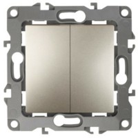 Выключатель 2кл. 10АХ-250В IP20 механизм 12 шампань Эра 12-1004-04