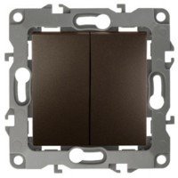 Выключатель 2кл. 10АХ-250В IP20 механизм 12 бронза Эра 12-1004-13