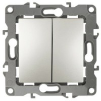 Выключатель 2кл. 10АХ-250В IP20 механизм 12 перламутр Эра 12-1004-15