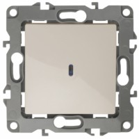 Выключатель 1кл. с инд. 10АХ-250В IP20 механизм 12 сл.кость Эра 12-1102-02