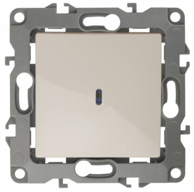 Выключатель 1кл. с инд. 10АХ-250В IP20 механизм 12 сл.кость Эра 12-1102-02