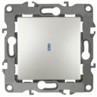 Выключатель 1кл. с инд. 10АХ-250В IP20 механизм 12 перламутр Эра 12-1102-15