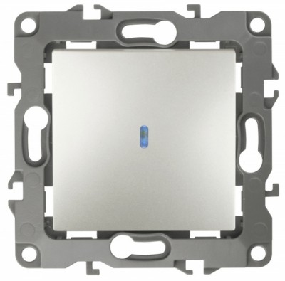 Выключатель 1кл. с инд. 10АХ-250В IP20 механизм 12 перламутр Эра 12-1102-15