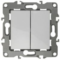 Выключатель 2кл. 10АХ-250В IP20 механизм 12 белый Эра 12-1104-01