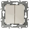 Выключатель 2кл. 10АХ-250В IP20 механизм 12 сл.кость Эра 12-1104-02