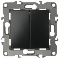 Выключатель 2кл. 10АХ-250В IP20 механизм 12 антрацит Эра 12-1104-05