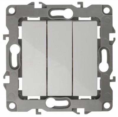 Выключатель 3кл. 10АХ-250В IP20 механизм 12 белый Эра 12-1107-01