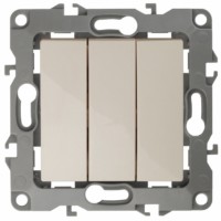 Выключатель 3кл. 10АХ-250В IP20 механизм 12 сл.кость Эра 12-1107-02