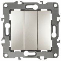 Выключатель 3кл. 10АХ-250В IP20 механизм 12 перламутр Эра 12-1107-15