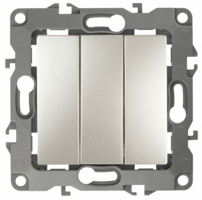 Выключатель 3кл. 10АХ-250В IP20 механизм 12 перламутр Эра 12-1107-15