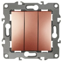 Выключатель 3кл. 10АХ-250В IP20 механизм 12 медь Эра 12-1107-14