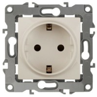 12-2001-02 ЭРА Розетка 2P+E Schuko 16A-250В IP20 12 слоновая кость