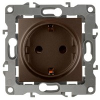 12-2001-13 ЭРА Розетка 2P+E Schuko 16A-250В IP20 12 бронза