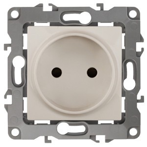 12-2005-02 ЭРА Розетка 2P 16A-250В IP20 12 слоновая кость