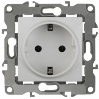 12-2011-01 ЭРА Розетка 2P+E Schuko 16A-250В IP20 винт 12 белый