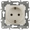 12-2011-02 ЭРА Розетка 2P+E Schuko 16A-250В IP20 винт 12 слоновая кость