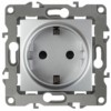 12-2101-03 ЭРА Розетка 2P+E Schuko 16A-250В IP20 12 алюминий