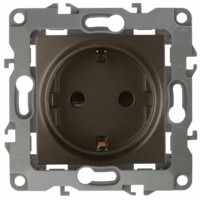 12-2101-13 ЭРА Розетка 2P+E Schuko 16A-250В IP20 12 бронза