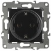 12-2102-06 ЭРА Розетка 2P+E Schuko со шторками 16A-250В IP20 12 чёрный