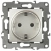 12-2102-15 ЭРА Розетка 2P+E Schuko со шторками 16A-250В IP20 12 перламутр