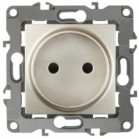 12-2105-04 ЭРА Розетка 2P 16A-250В IP20 12 шампань