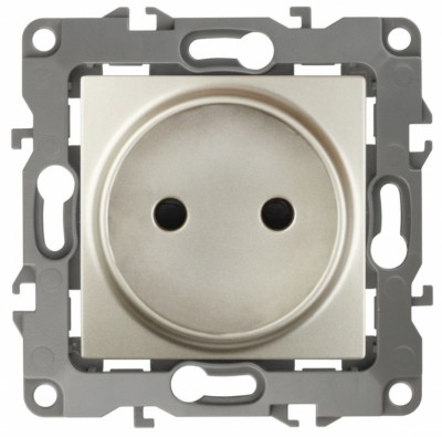 12-2105-04 ЭРА Розетка 2P 16A-250В IP20 12 шампань