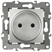 12-2105-03 ЭРА Розетка 2P 16A-250В IP20 12 алюминий