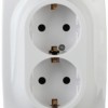 12-2106-01 ЭРА Розетка 2X2P+E Schuko 16A-250В IP20 12 белый