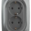 12-2106-12 ЭРА Розетка 2X2P+E Schuko 16A-250В IP20 12 графит
