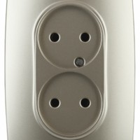12-2107-04 ЭРА Розетка 2X2P 16A-250В IP20 12 шампань
