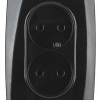 12-2107-06 ЭРА Розетка 2X2P 16A-250В IP20 12 чёрный