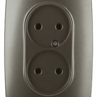 12-2107-13 ЭРА Розетка 2X2P 16A-250В IP20 12 бронза