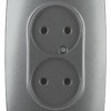 12-2107-12 ЭРА Розетка 2X2P 16A-250В IP20 12 графит