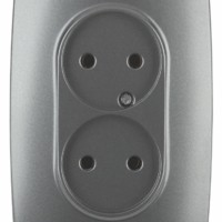 12-2107-12 ЭРА Розетка 2X2P 16A-250В IP20 12 графит