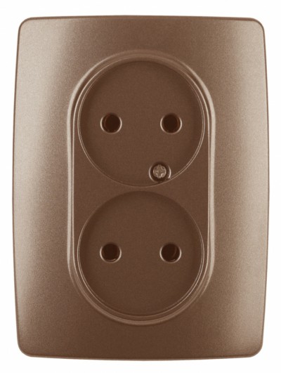 12-2107-14 ЭРА Розетка 2X2P 16A-250В IP20 12 медь